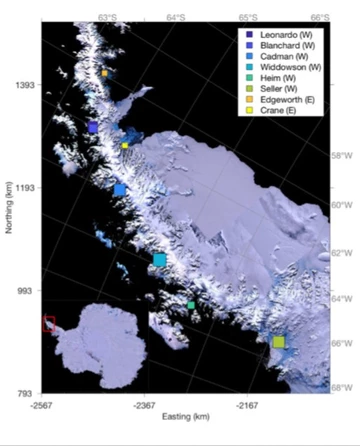 Read more about the article Análise de glaciares na Península Antártica relativamente à variabilidade no degelo de icebergs
