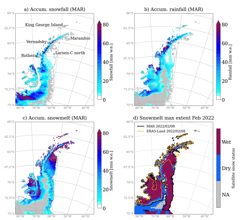Read more about the article Record-high Antarctic Peninsula temperatures and surface melt in February 2022: a compound event with an intense atmospheric river